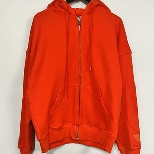 NWOT 424 On Fairfax-  Orange Zip Hoodie